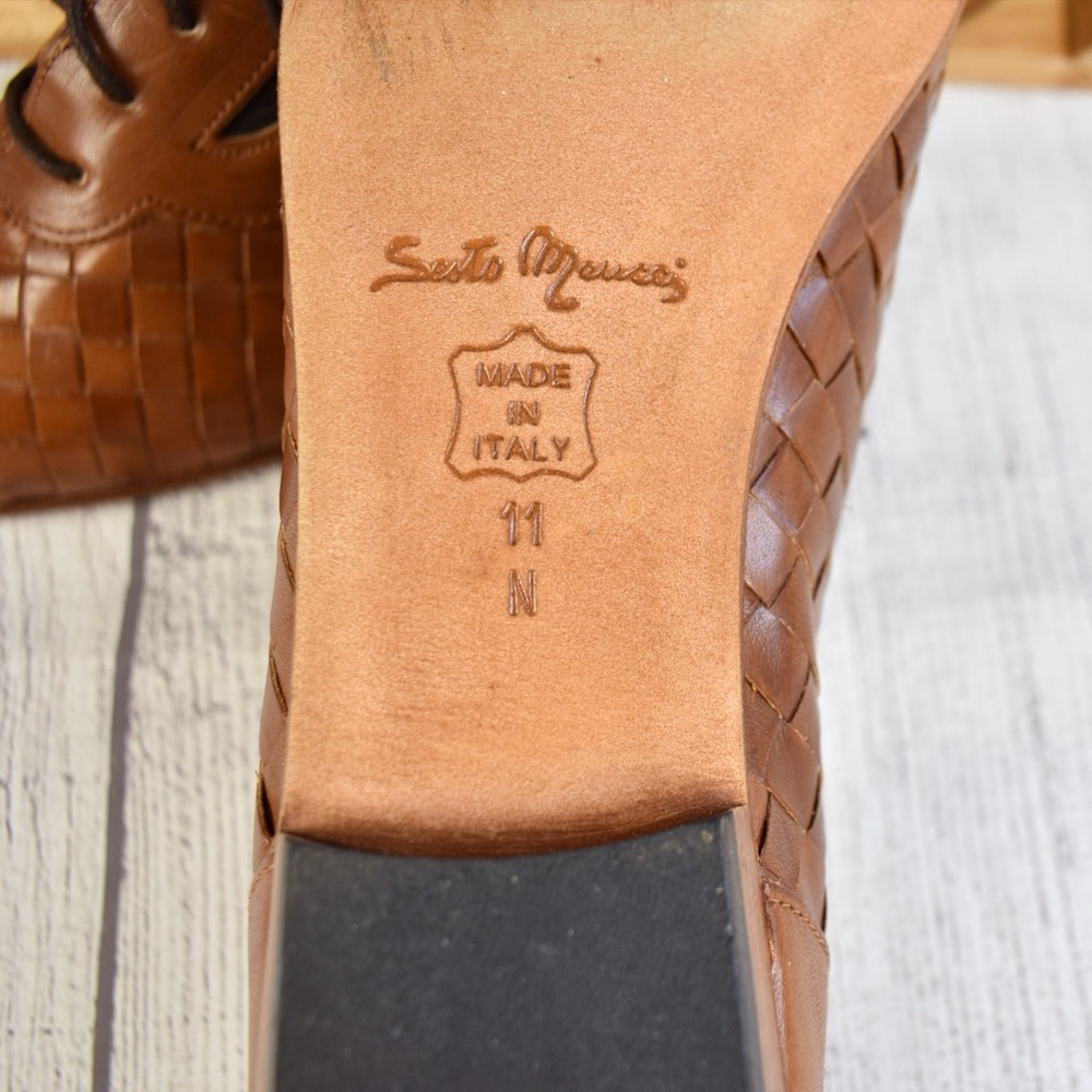 Sesto Meucci Basket Weave Womens Oxford Derbies Shoes 11N - Picture 6 of 7